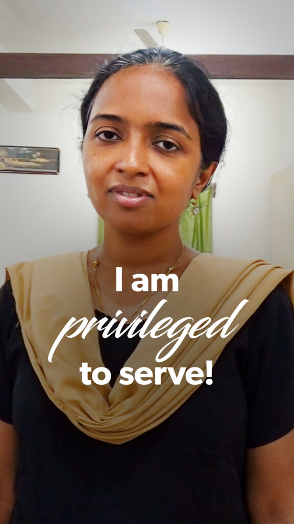Privileged to Serve: Sheena Evelyn Ebenezer